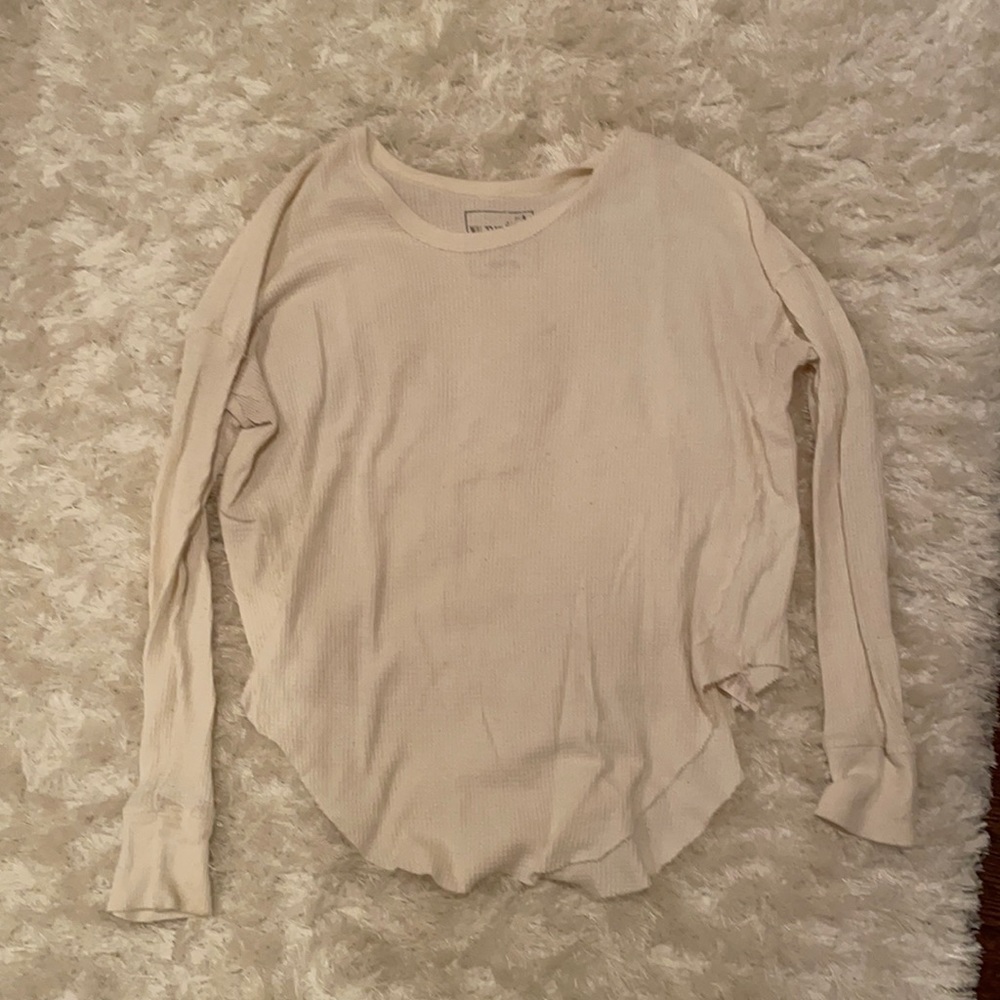 Free people oversized waffle long sleeve